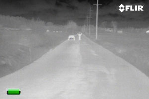 FLIR Scout TS32 Pro Thermal Night Vision Monocular at 100 Yards Distance