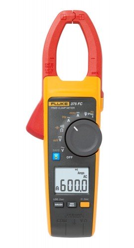 Fluke 375 FC True RMS AC/DC Clamp Meter, 600 A, 1000 V-