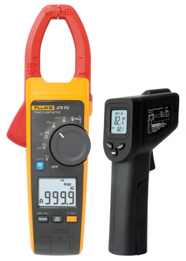 Fluke 376 FC True RMS AC/DC Clamp Meter Kit - Includes the T2500 Infrared Thermometer for FREE-