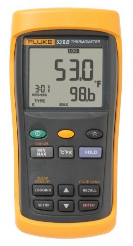 Fluke 53-2-B Single Input Digital Thermometer with data logging-