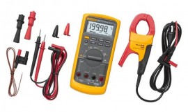 Fluke 87V/IMSK Industrial Multimeter Service Combo Kit with current clamp, 1000 V, 10 A-