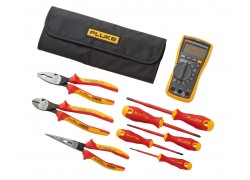 Fluke IB117K 117 Electrician&#039;s Multimeter and Insulated Hand Tools Starter Kit with roll up pouch-