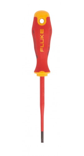 Fluke ISLS5 Insulated Slotted Screwdriver, 0.16 x 4&quot;, 1000 V-